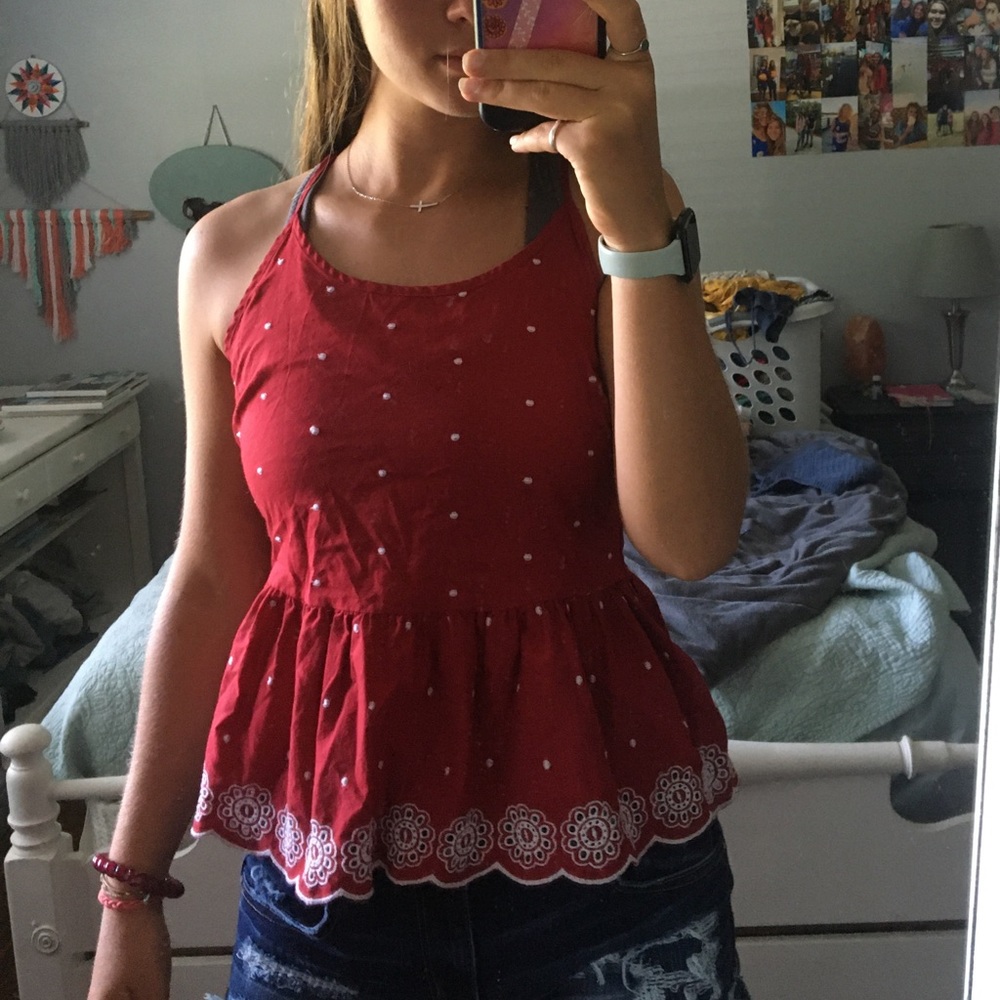 Red tank top